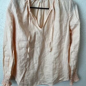 Cloth & Stone linen Peach Women's Top
